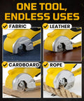 Hella Cool Cordless Electric Scissors With Bright LED Light And Safety Lock For Easy Cardboard Cutting, cutting fabric and leather.