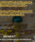One Inch Float And Bonnet Complete Pro Grade Repair Kit For PVB 4A And PVB 4ALF in use on brick wall