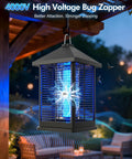 Indoor Outdoor Bug Zapper With Auto Smart Light Sensor 4000V Electric Mosquito Trap Covers 2100 Sq Ft IPX4 Waterproof Lamp