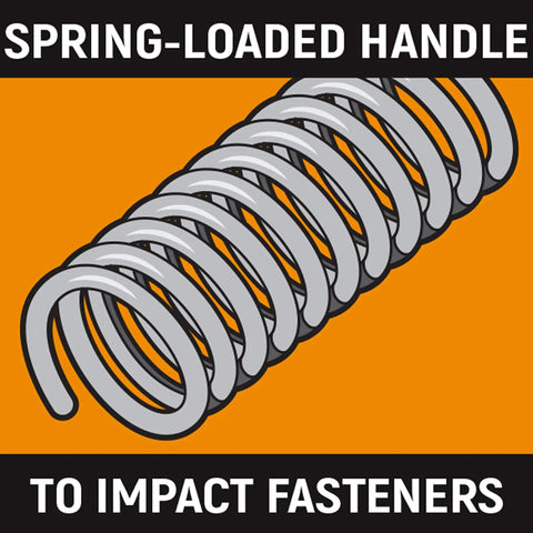Illustration of spring with text, related to Bolt Biter 2 Piece Impact Extraction Screwdriver Set For Stubborn Bolts And Fasteners.