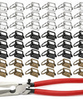 45 Pack 1 Inch Key Fob Hardware With Pliers For DIY Wristlet Keychains, Includes Silver Black Bronze Zinc Alloy Pieces And Key Rings