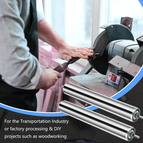 Heavy Duty Galvanized Gravity Conveyor Roller With Spring Loaded Ends No Sweat Setup Industrial Storage Track 23.6 Inch Length 1 Inch Diameter 8Mm Shaft Built Tough For Warehouse Hauls And Shipping