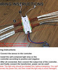 Wiring instructions for Motion Sensor LED Stair Light Controller For Stairway Lighting 32 Channel Automatic system