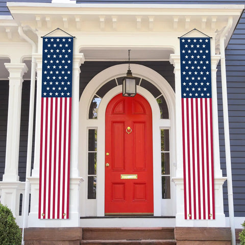 Patriotic Fourth Of July Porch Banner And Outdoor Decor For Home And Yard American Flag Themed Memorial Day And Veterans Day Vibe