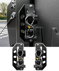 Close-up of 2 pack retractable ratchet straps for Toyota Tundra 2022 through 2026, installed with heavy-duty metal hooks