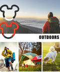 Cute Minnie Mouse Ears Aluminum Carabiner Clips 3 Inch Set With Spring Loaded Gate Lightweight Keychain Hooks in outdoor setting
