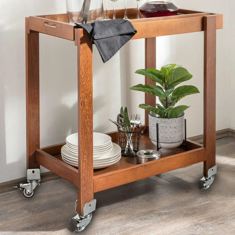 No Fuss Heavy Duty Swivel Caster Wheels With 5 7 Inch U Brackets And Solid Locking Brake for easy furniture cart with plates and plants.
