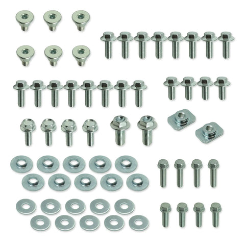 62Pc YZ YZF WR Body Bolt Kit For Yamaha Plastics Seat Fenders Fork Guards Radiator Shrouds And Bodywork, zinc plated fasteners