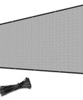 4 Foot By 25 Foot Fence Privacy Screen Heavy Duty Windscreen Fencing Mesh Shade Net Cover For Outdoor Wall Backyard Patio Deck And Porch Grey Made With 100 Percent HDPE 150 GSM Breathable Weatherproof with cable ties