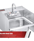 Heavy Duty Stainless Steel Sink Splash Guard 20 By 12 Inch Wall Mount Shield For Commercial Kitchens with hand sink setup