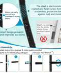 Heavy Duty Rustproof Garden Arch Metal Trellis with anti-rust coating and assembly instructions for Climbing Plants Black
