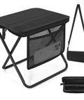 Ultralight Folding Camp Stool With Side Pocket And Carry Bag, Grab-And-Go Backpacking Chair For Travel, Fishing And Outdoors