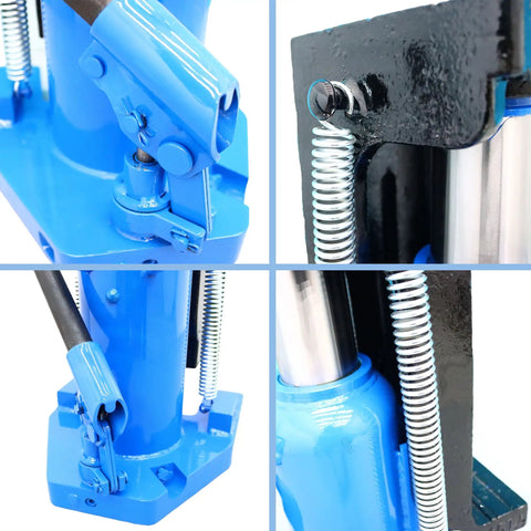 Shop Floor Beast Hydraulic Toe Jack Lift 15 Ton 30 Ton Heavy Duty Capacity Built Tough Alloy Steel Frame components close-up.