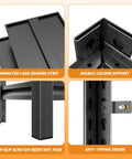 Heavy Duty Garage Shelving Unit 72 Inch Tall With 3000 Lbs Capacity showing load bearing strip, column support, pads, and design.
