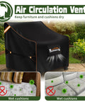 2 Pack All Weather Waterproof Patio Chair Covers For Wicker Swivel And Rocking Chairs Built Tough Outdoor Furniture Covers
