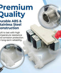 5304528029 Washing Machine Water Inlet Valve Assembly Replacement Part For Most Major Washers DIY Friendly Install Durable Fits Top Load And Front Load Models Across Popular Brands, ABS and stainless steel valve