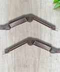 8 Inch Self Balancing Lid Support Hinges Set For Toy Boxes And Cabinets, Left And Right Hand, Spring Action, Red Bronze Finish