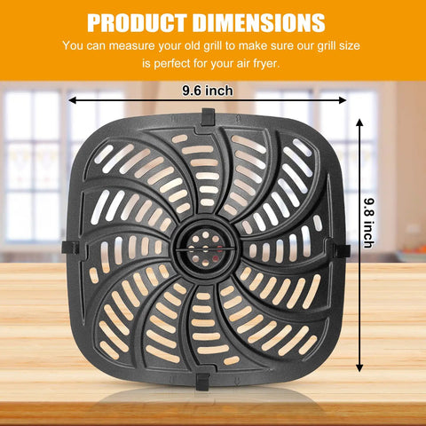 Air Fryer Grill Pan Replacement Tray For Chefman TurboTouch Easy View 8 Qt Air Fryer Top Notch Nonstick Food Grade Crisper