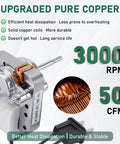 Direct Replacement Bathroom Exhaust Fan Motor For 686 687 8870 M686 S1200A000 YJF6158 120V Quiet Low Noise 3000 RPM 50 CFM