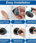 Step-by-step installation guide for Straight Up The Go To Suction Cup Hooks For Shower on tiled wall.