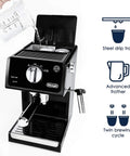 Straight Fire 15 Bar Espresso Machine With Adjustable Steam Wand And Manual Frothing System For Rich Lattes And Quick Shots In Sleek Stainless Steel Finish, featuring water filling and advanced frothing.
