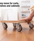 Nailed It 4 Pack Small 1 Inch Tpe Caster Wheels Featuring Rock Solid Plate Mount Design And Smooth Quiet 360 Swivel Action For Furniture Carts And Workbenches You Gonna Love on a wooden cart.