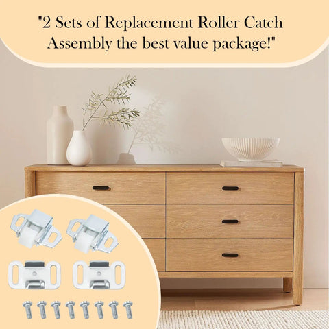 Two Pack Heavy Duty Mailbox Replacement Roller Catch Assembly Made From Durable Galvanized Steel for secure latching.