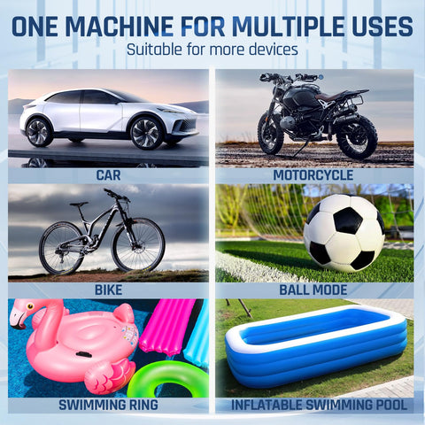 Cordless Tire Inflator Air Compressor For Cars Bikes Motorcycles And Balls Portable Rechargeable Mini Pump For On The Go