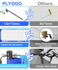 Comparison of Heavy Duty Backyard Pro Grade Volleyball Net Set with Portable Aluminum Poles and other net features.