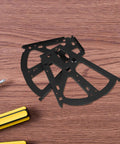 Flip Frame Cabinet Hinges Black Iron Shoe Rack Parts Single Layer Drawer Hardware shown on wooden surface