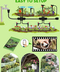 Illustration of Effortless Drip Irrigation Kit With Forty Feet Of One Half Inch Mainline And One Hundred Feet Of One Quarter Inch Tubing.
