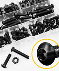 M6 Hardware Kit 240 Pieces Built Tough Alloy Steel Nuts Bolts With Button Head Socket Cap Bolts Flat Washers And Hex Wrenches