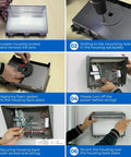 Installation steps for switchable 60W 100W 120W outdoor LED wall pack with dusk to dawn sensor. UL listed, IP65 weatherproof.