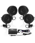 MCBK470B Motorcycle Bluetooth Speaker System with Class D Amplifier, four 3-inch weatherproof speakers and volume control