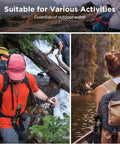 No Sweat Premium Grade Personal Water Filter Straw Camo 6 Pack Portable Purification Tube used by hikers near water.