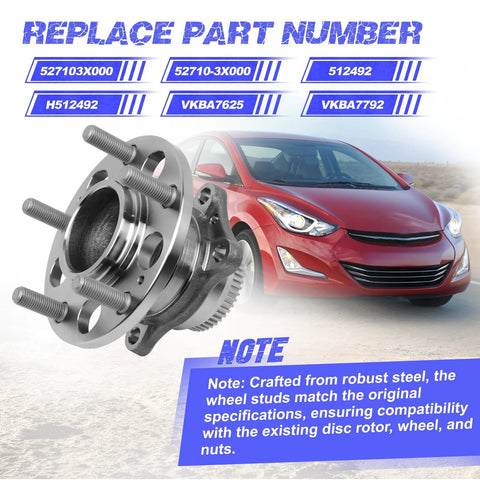 Beefed Up Rear Wheel Hub Bearing Assembly For Elantra 2011 2012 2013 2014 2015 2016 2017 2018 Elantra Coupe GT Veloster Forte