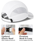 Cooling Outdoor Running Hat For Men And Women With Quick Dry Breathable Mesh And UPF50 Sun Protection back view with elastic band