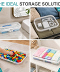 7 Inch Clear Hard Shell Zipper Case Set With Double Zippers, Transparent Storage Pouches, 3 Pack in various sizes and uses