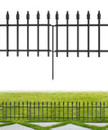 Heavy Duty Decorative Garden Fence Set, 10 Ft Long By 19 In High, 7 Panels, Rustproof Metal Border For Outdoor Yard And Flower Beds, Easy Snap Circle Connections For Quick Setup.