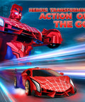 Transforming RC Car Toy With Eye Lights And Underbody Lights 2 4Ghz Remote One Button Deformation To Robot Or Car Fast