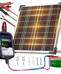 20W 12V Solar Panel Kit With MPPT Controller for Boat RV Motorcycle Marine Use Waterproof Monocrystalline Panel