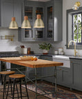 Hammered Pendant Lights For Kitchen Island 7 Inch Solid Wood Vintage Metal Hanging Light Fixture in modern kitchen