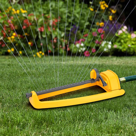 2 Pack Oscillating Lawn Sprinklers For Big Yards Up To 2600 Sq Ft With Adjustable Water Flow And Wide Coverage Easy Setup