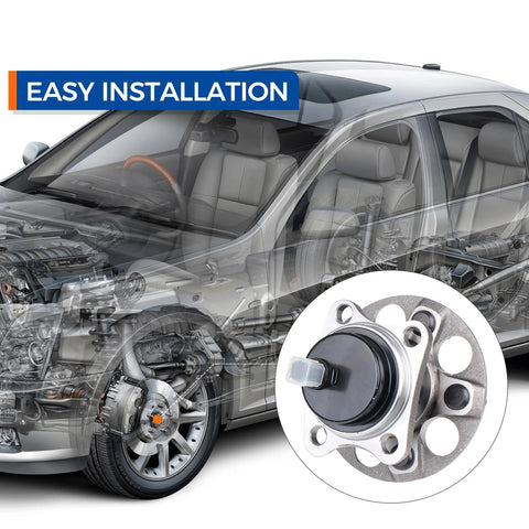 Rear Wheel Bearing And Hub Assembly 512505 for Toyota Prius 2010-2015, shown with installation diagram, highlighting ease of installation.