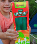 Child holding Go-To All Natural Citronella Mosquito Repellent Incense Sticks For Outdoor Patio And Travel, 40 Pack, DEET Free