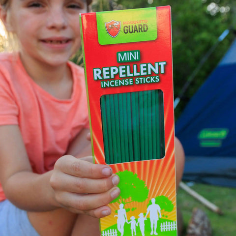 Child holding Go-To All Natural Citronella Mosquito Repellent Incense Sticks For Outdoor Patio And Travel, 40 Pack, DEET Free