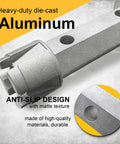 Dual End Drain Removal Wrench For Bathtubs And Showers Heavy Duty Aluminum close-up showing anti-slip design.