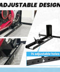 Beefy 1800 Lbs Heavy Duty Motorcycle Wheel Chock Stand Upright Fits 15 To 22 Inch Wheels 3 To 5 Inch Tire Width Adjustable
