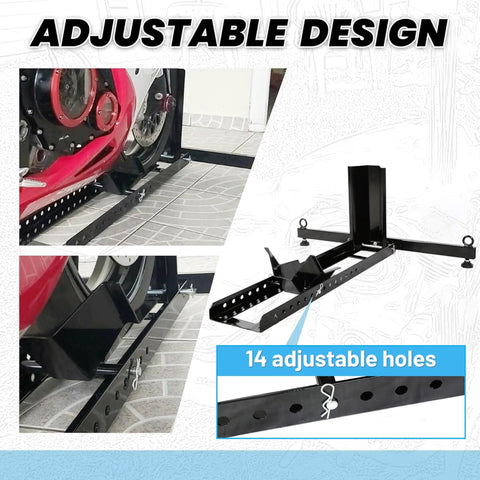 Beefy 1800 Lbs Heavy Duty Motorcycle Wheel Chock Stand Upright Fits 15 To 22 Inch Wheels 3 To 5 Inch Tire Width Adjustable