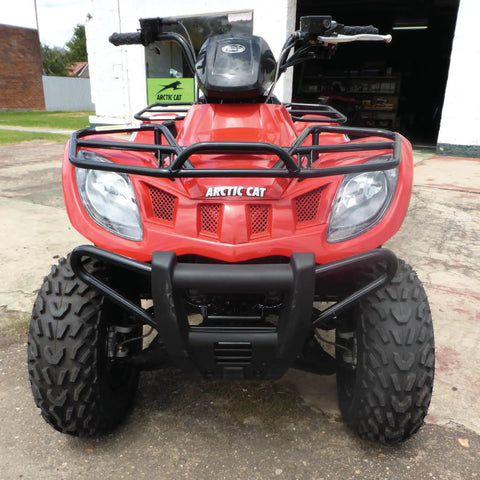Red 4x4 ATV featuring Pathfinder K530 Front Off Road Tire For 4x4 ATVs UTVs And Go Karts 18x7-7 2 Ply All Terrain Tire.